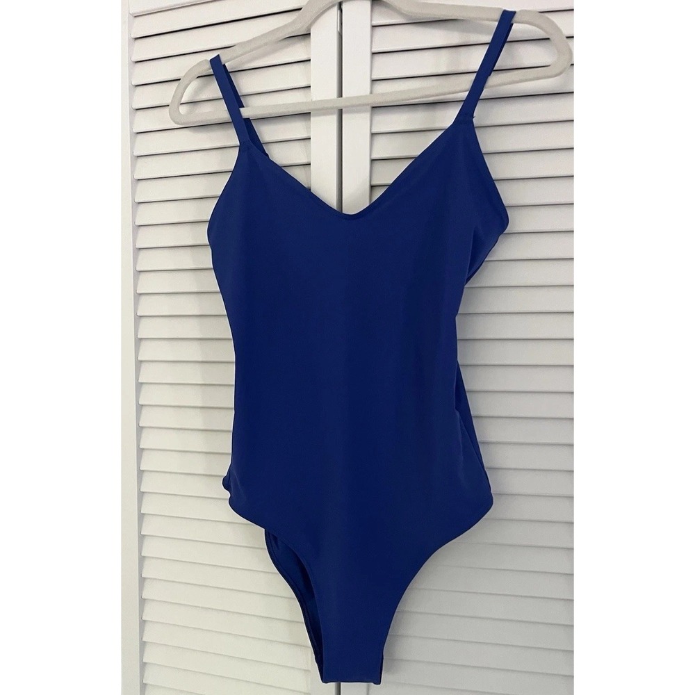 Vuori One Piece Swim Suit Women Blue Sz Sm / Med Adjust Straps Measure In Photos